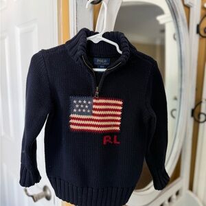 Polo by Ralph Lauren Kids Navy Sweater with Flag Design